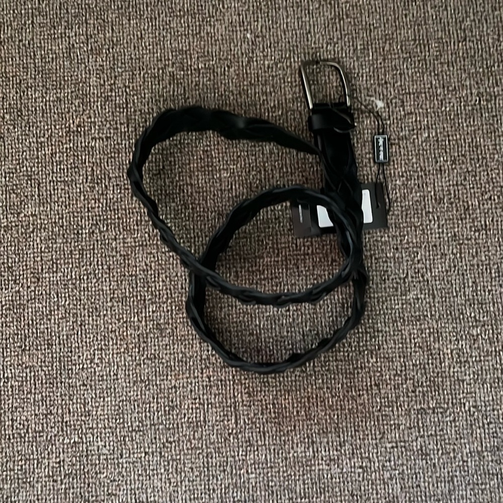 Braided leather belt